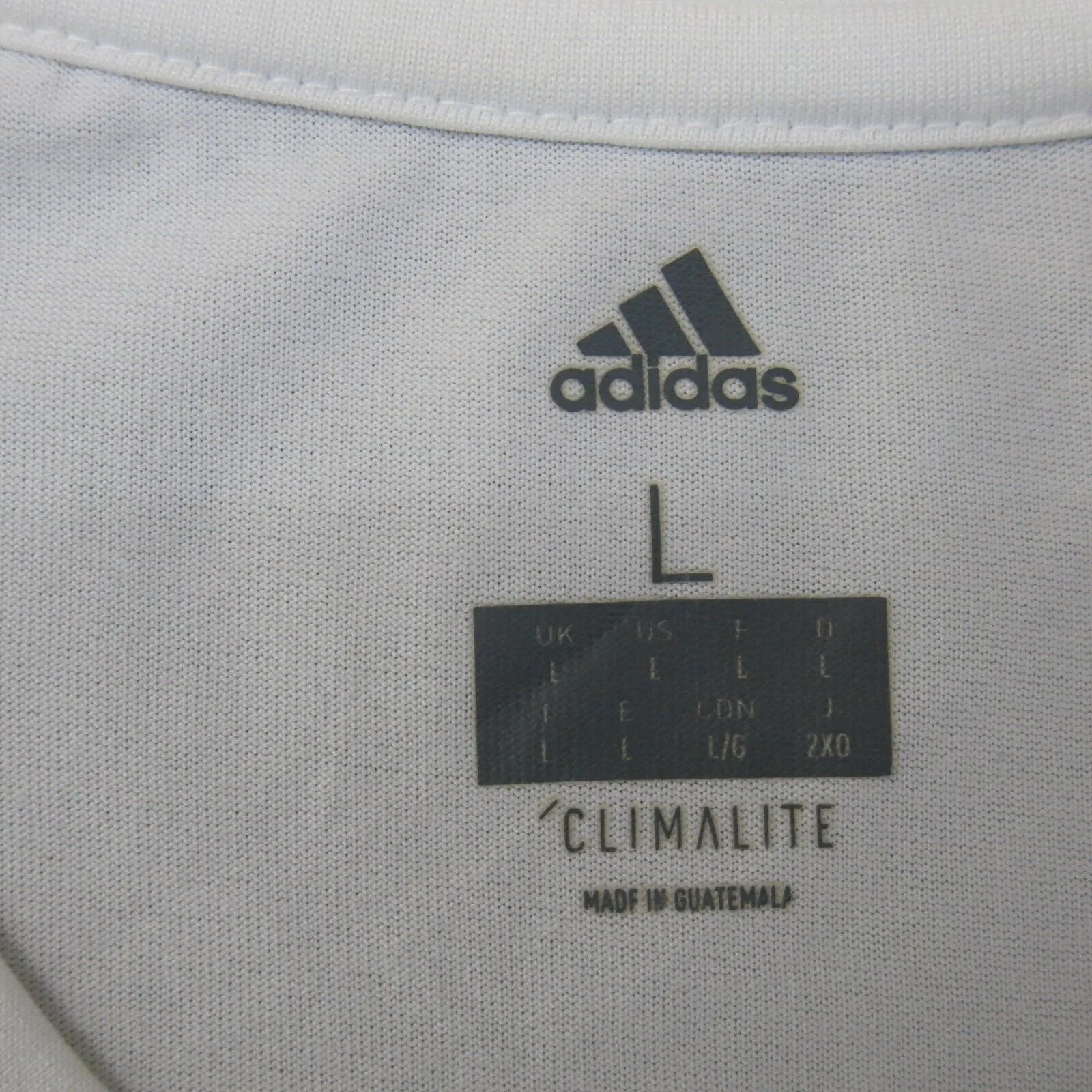 Adidas Climalite Womens Graphic T Shirts Top Short  Sleeve V-Neck White SZ Large