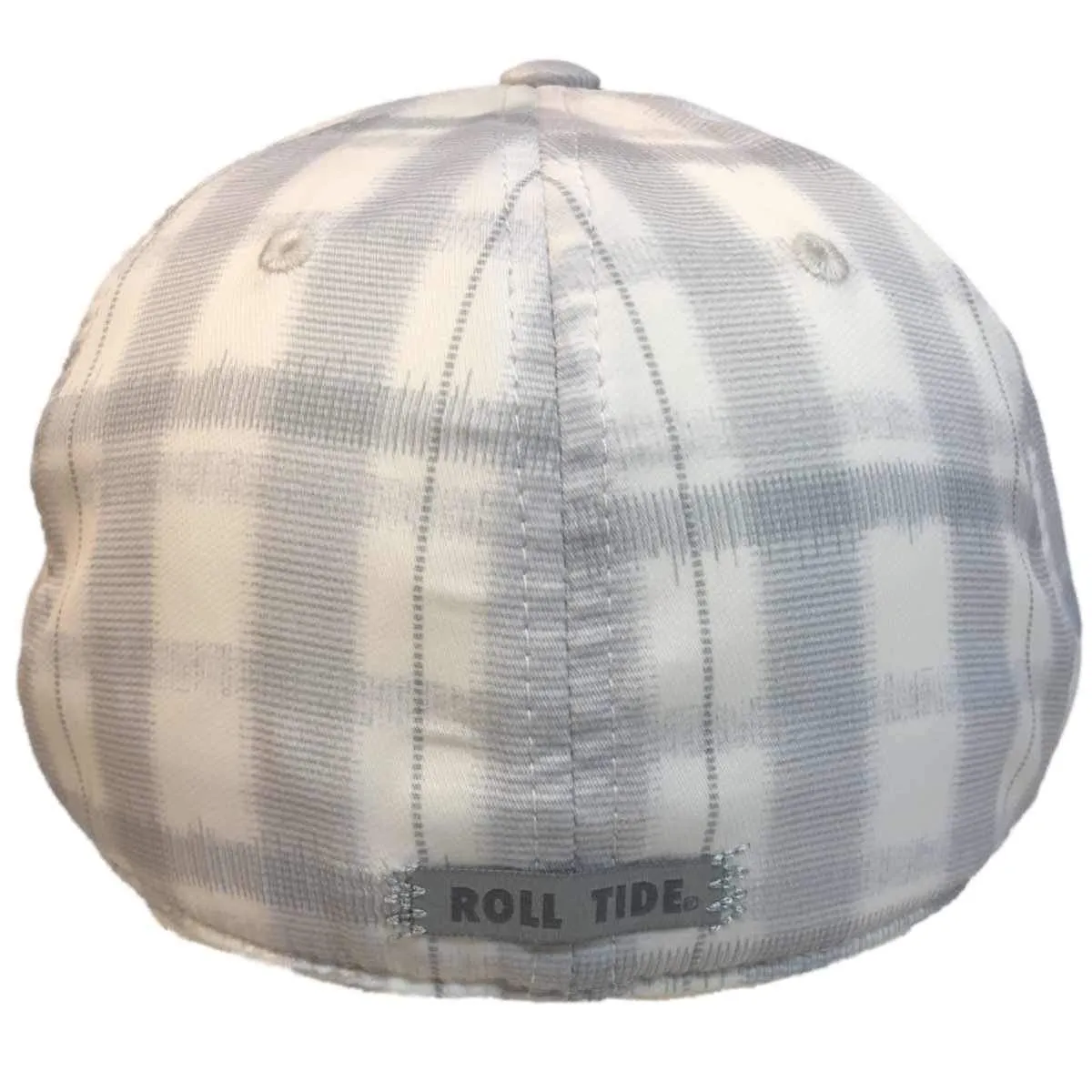 Alabama Crimson Tide TOW White Gray Plaid "Par" Style Structured Flexfit Hat Cap