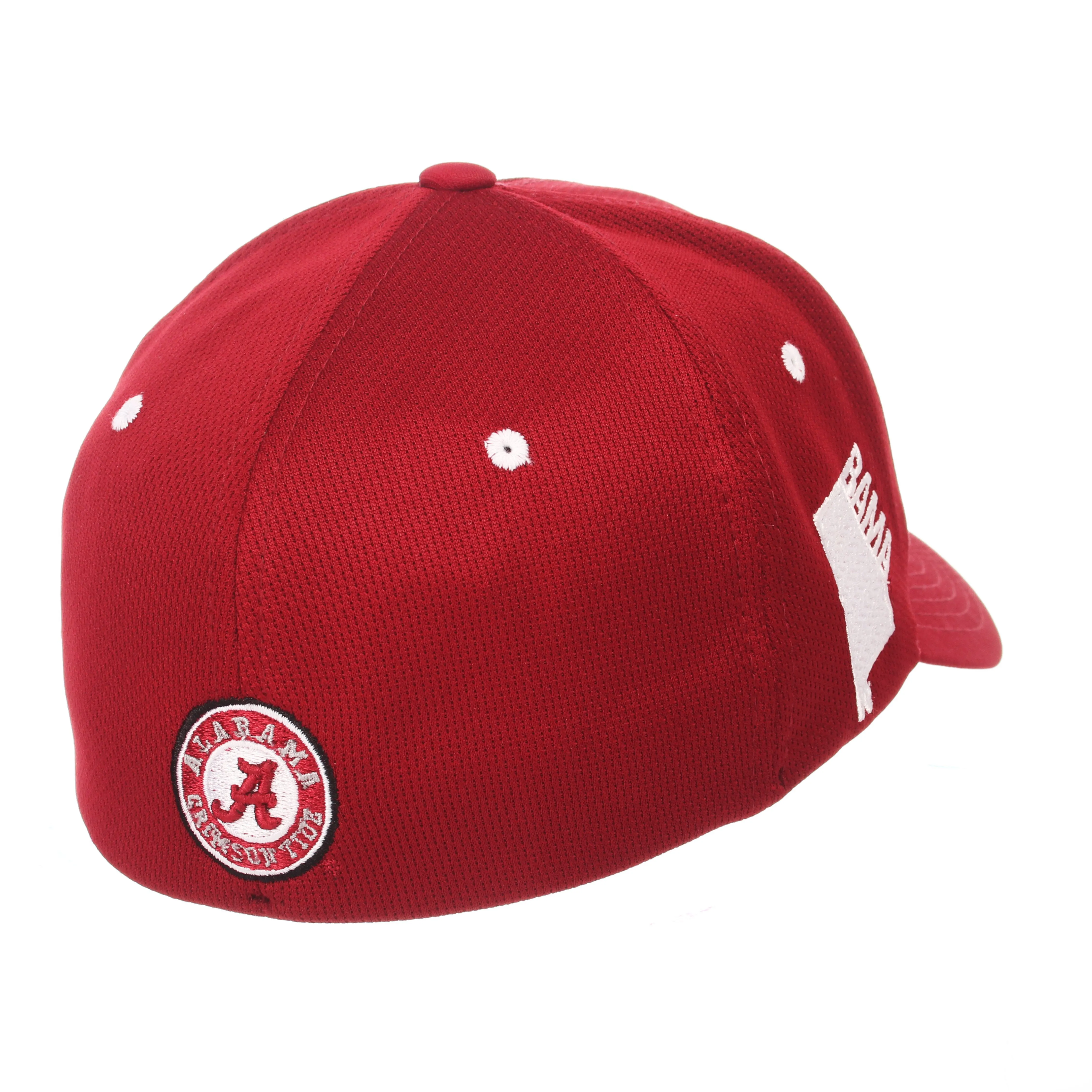 Alabama Crimson Tide Zephyr Cardinal Red "Rambler" Stretch Fit Hat Cap (M/L)