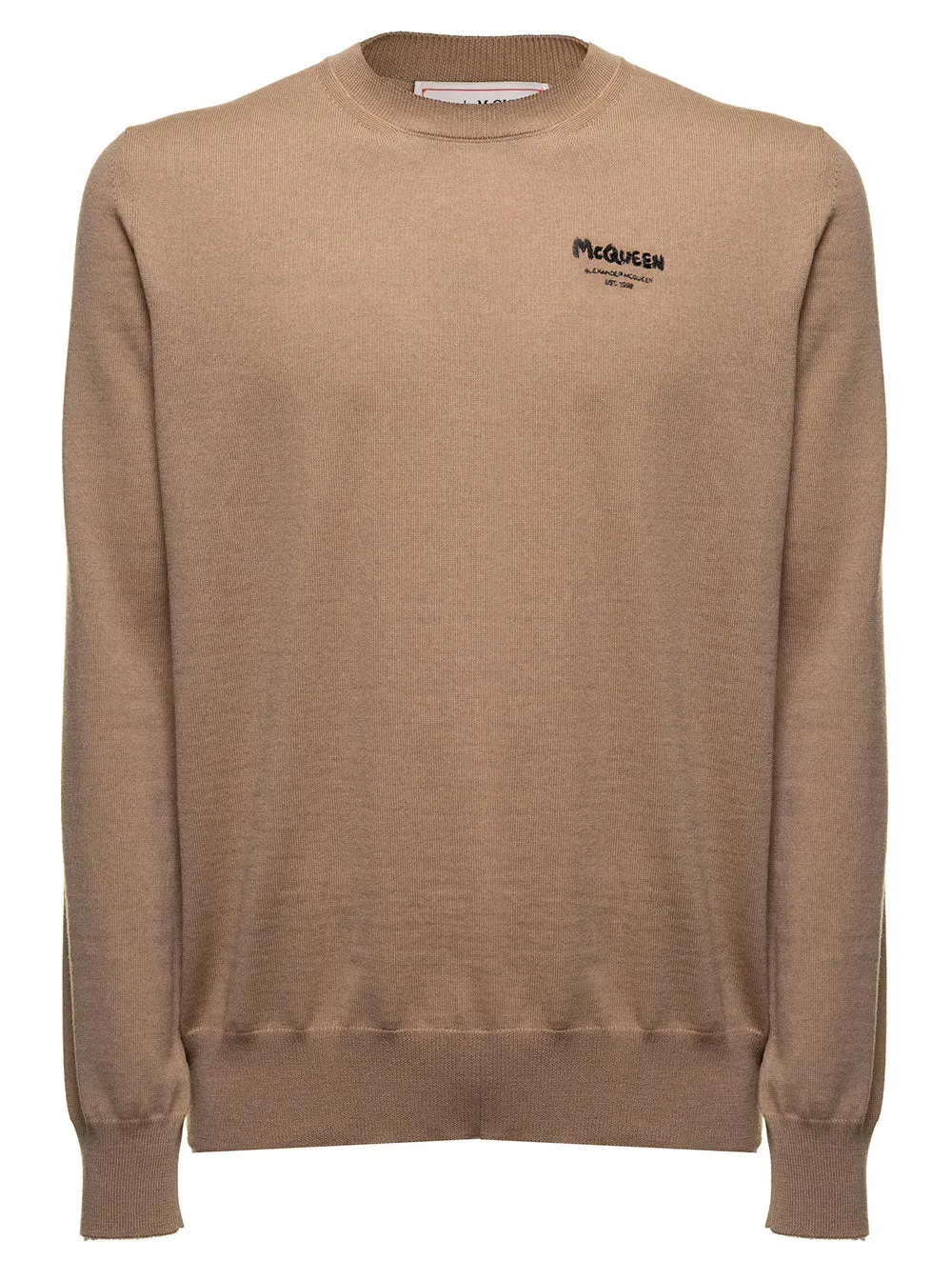 Alexander McQueen Logo Embroidered Crewneck Knitted Jumper