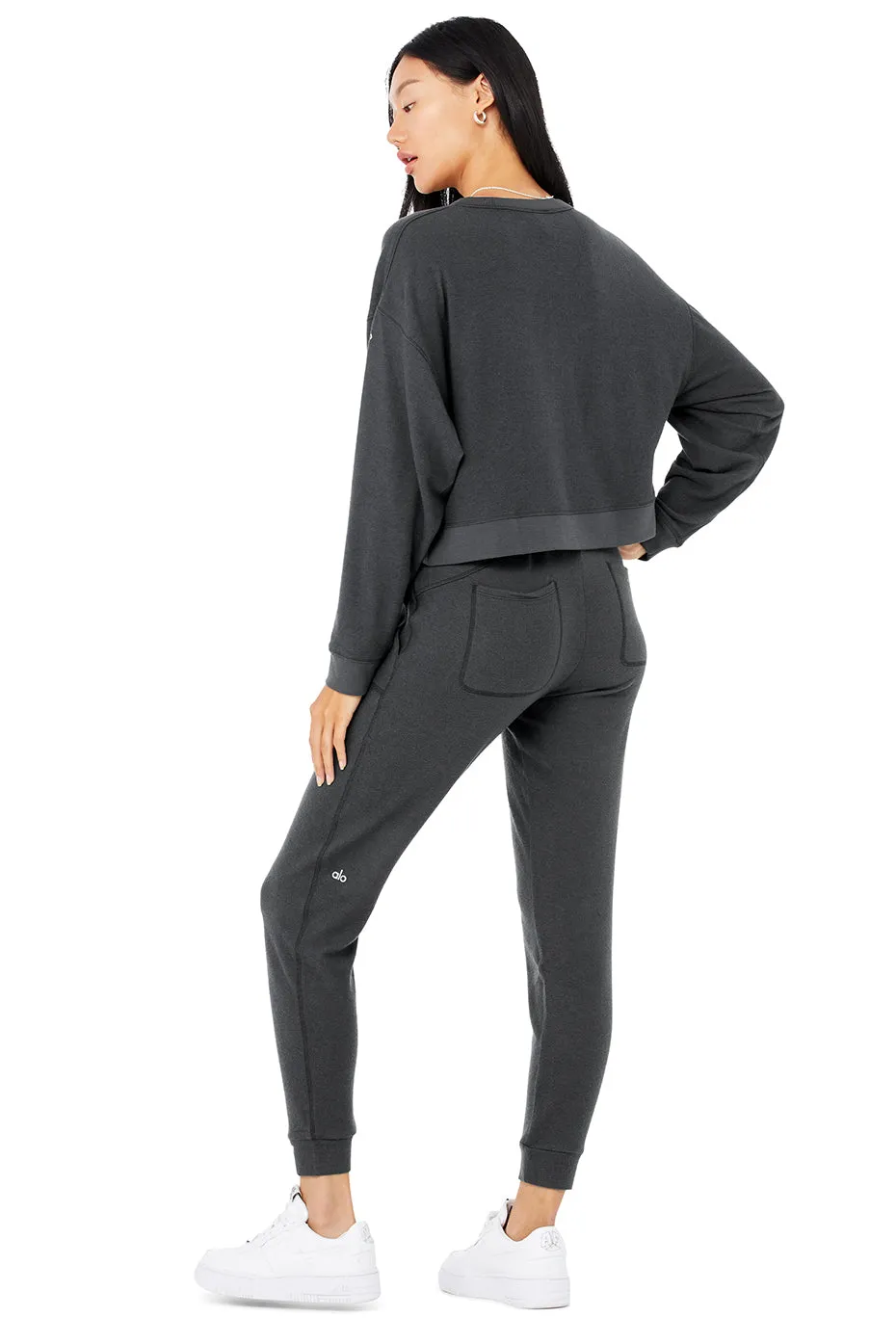 Alolux Soho Cropped Henley & Soho Sweatpant Set