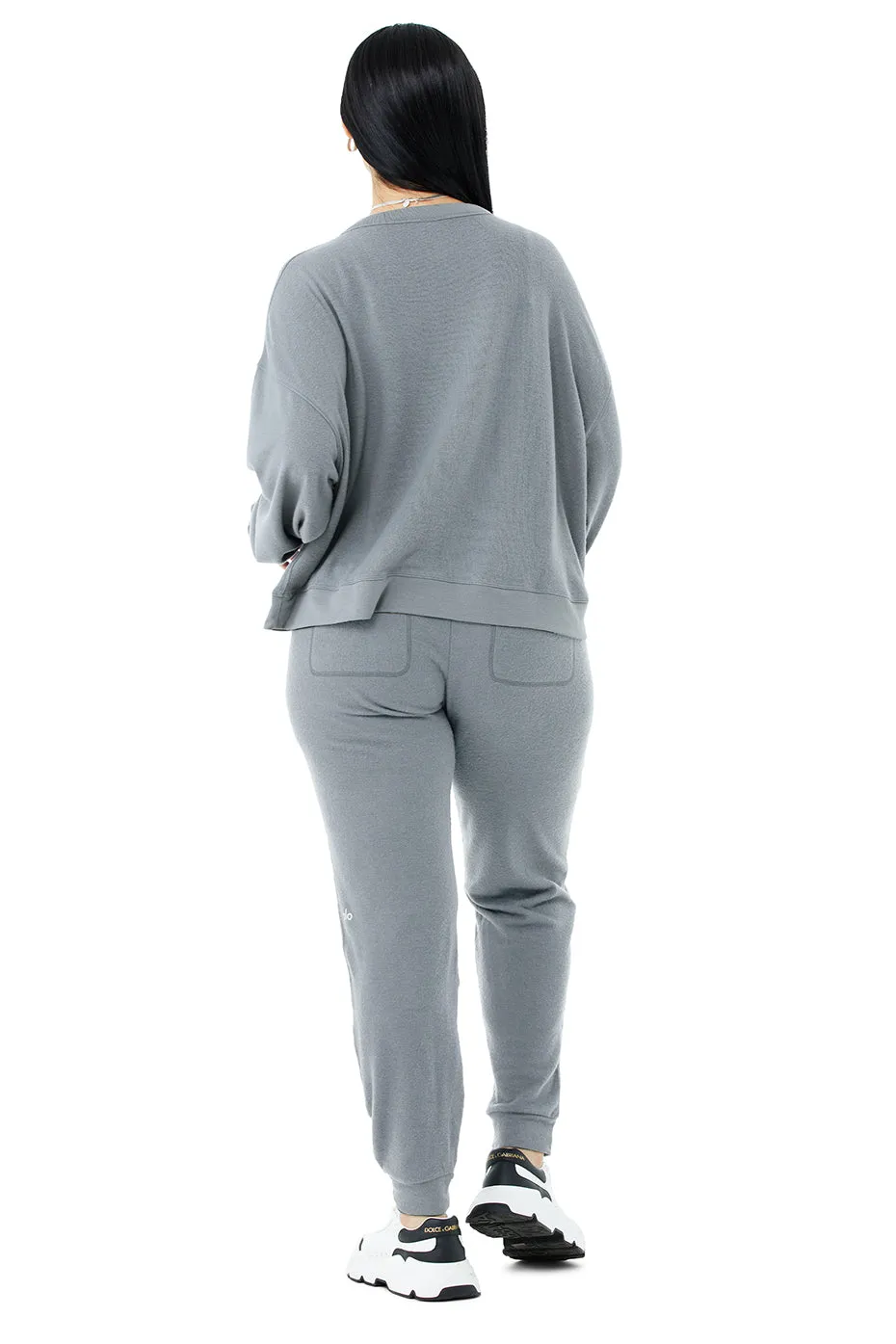 Alolux Soho Cropped Henley & Soho Sweatpant Set