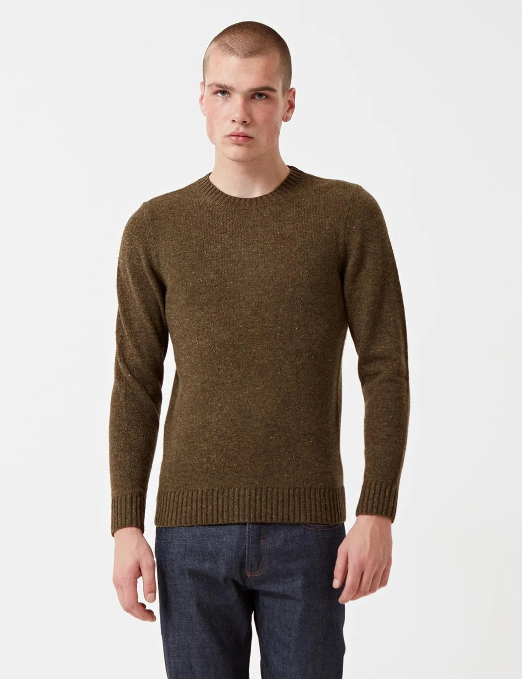 A.P.C. Salford Pull Knit Jumper - Khaki Green