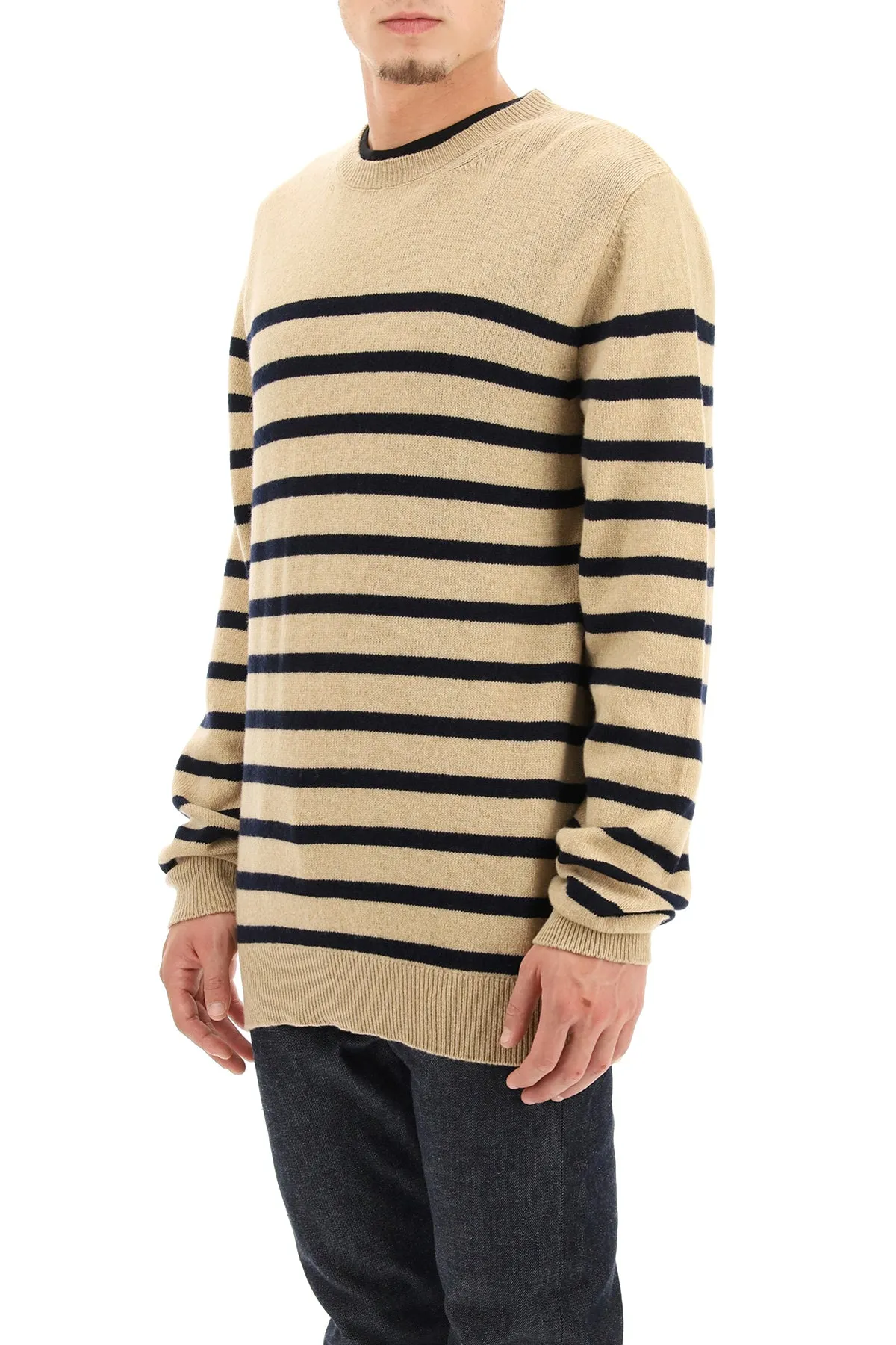 A.P.C. Striped Crewneck Knitted Jumper