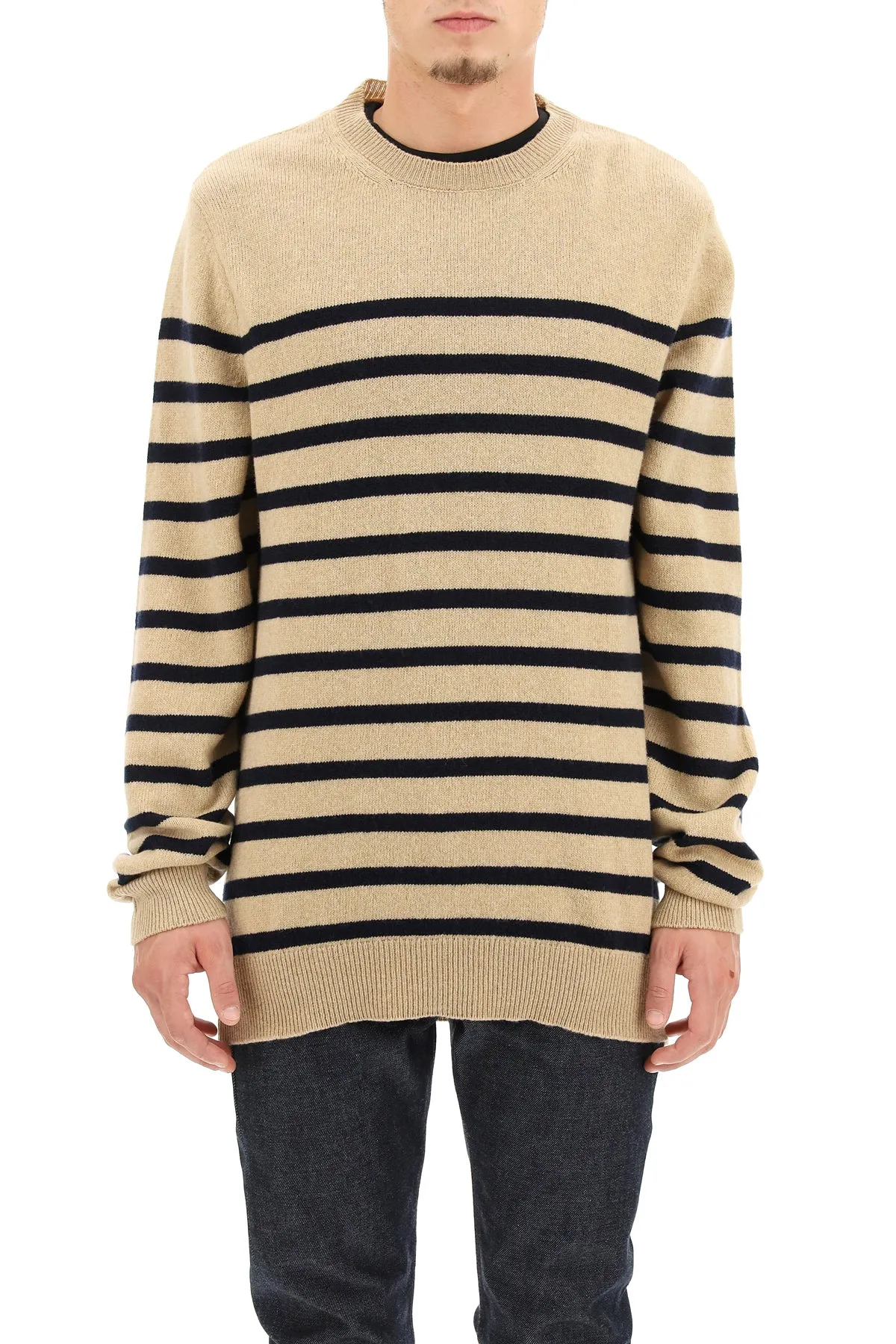 A.P.C. Striped Crewneck Knitted Jumper