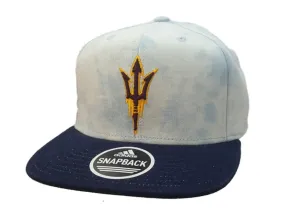 Arizona State Sun Devils Adidas Acid Wash Denim Snapback Flat Bill Hat Cap