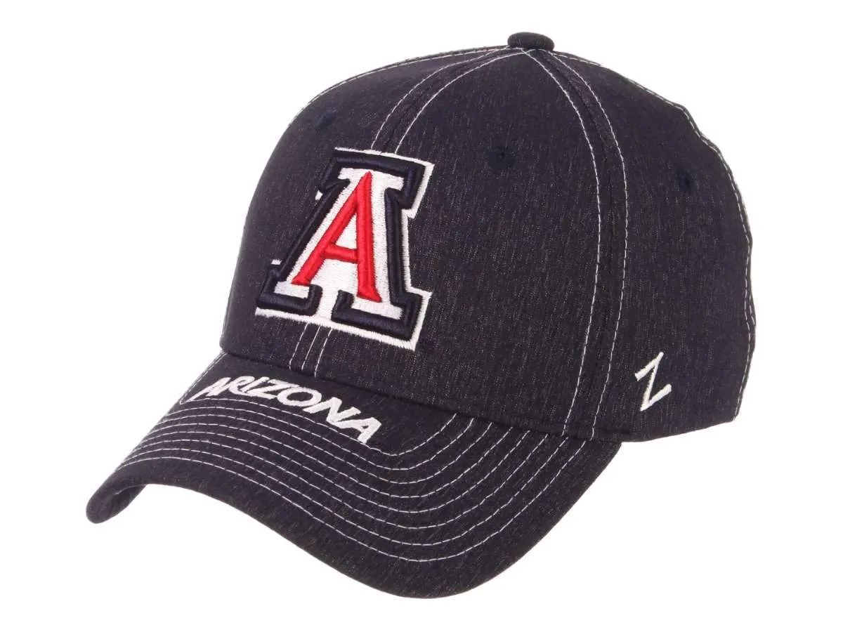 Arizona Wildcats Zephyr Dark Navy "Center Court" Structured Fitted Hat Cap