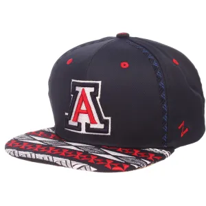 Arizona Wildcats Zephyr Navy "Makai" TOA Collection Snapback Flat Bill Hat Cap