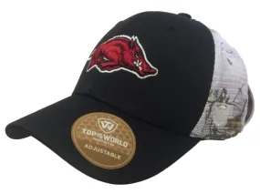 Arkansas Razorbacks TOW Black Realtree Xtra Mesh Pierce Adjustable Snap Hat Cap