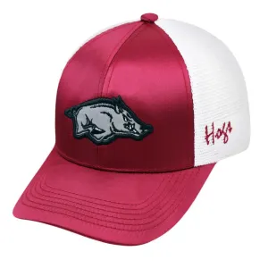 Arkansas Razorbacks TOW Women Maroon White Satina Mesh Adjustable Strap Hat Cap