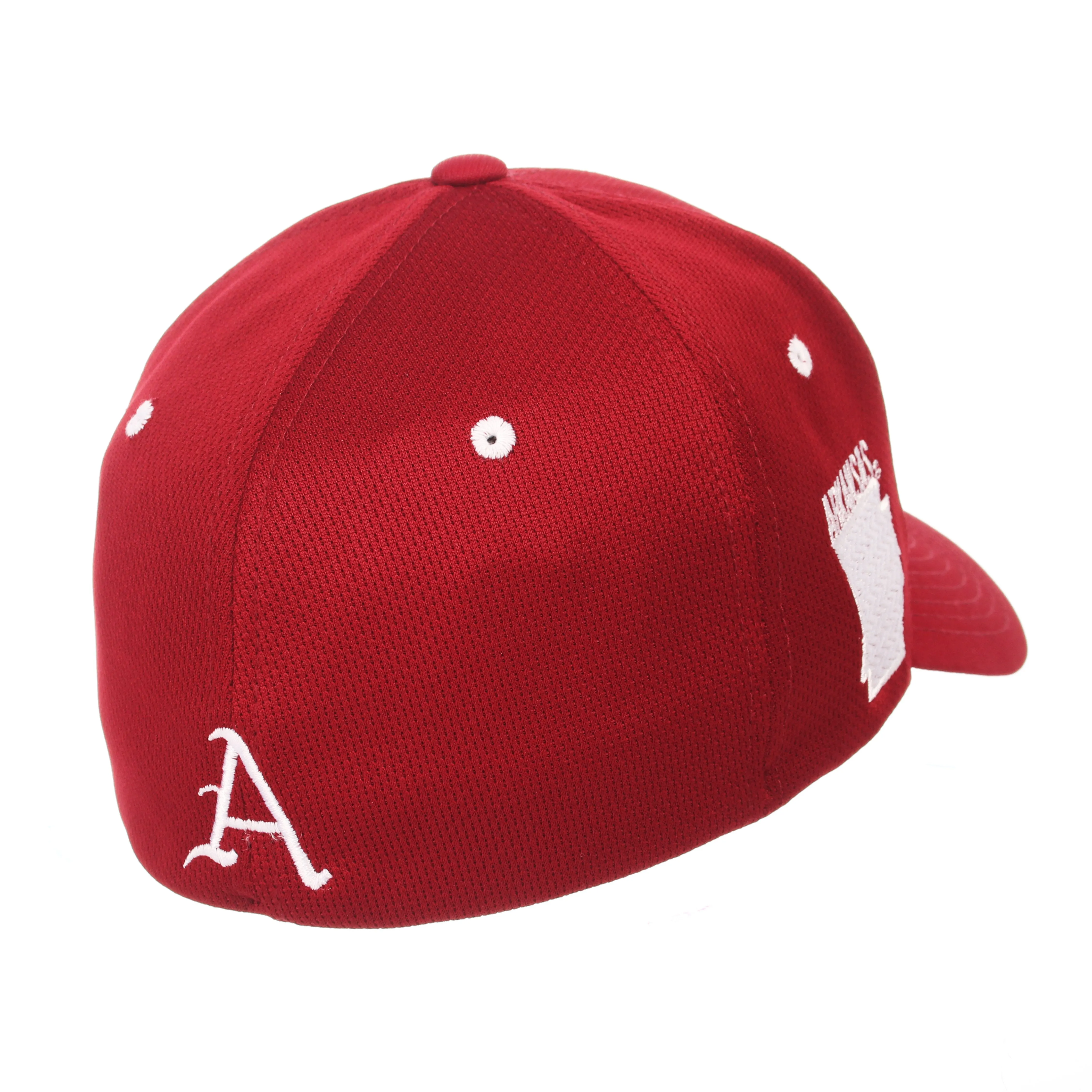 Arkansas Razorbacks Zephyr Cardinal Red "Rambler" Stretch Fit Hat Cap (M/L)