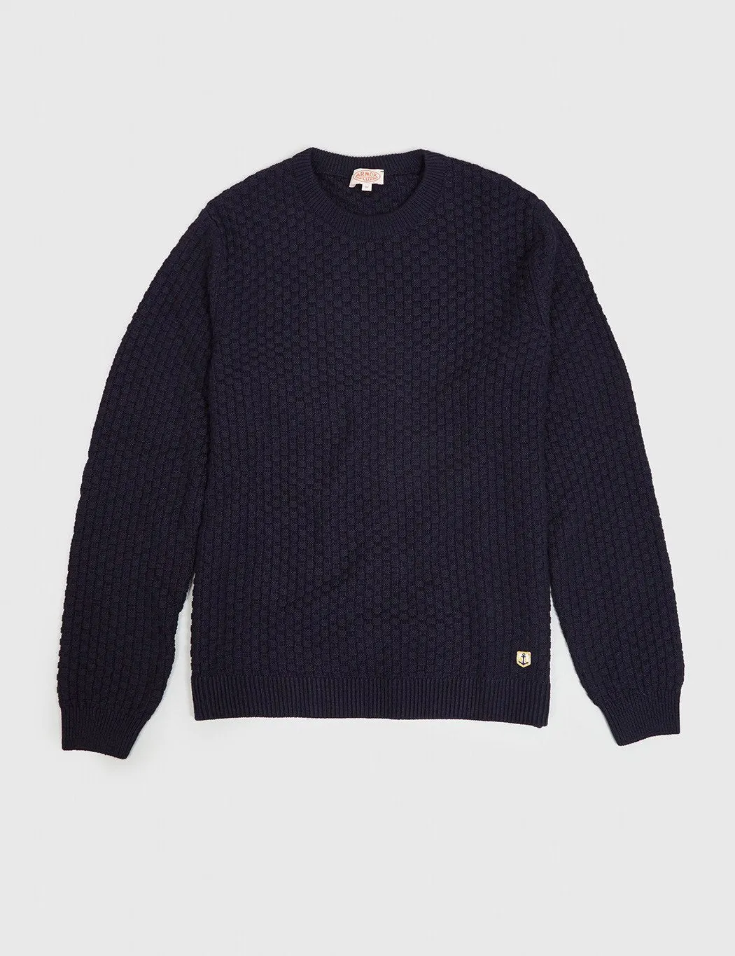 Armor Lux Textured Knit Jumper - Navy