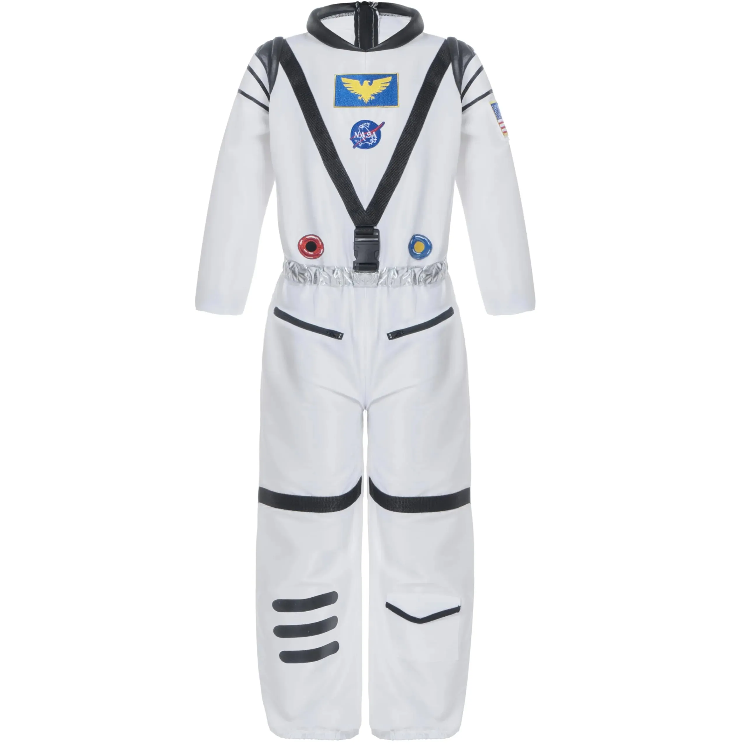 Astronaut Costume for Kids, Space Suit White Classic Astronaut Jumpsuit