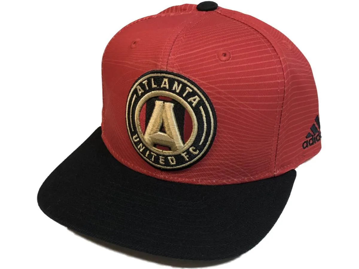 Atlanta United FC Adidas Two-Tone Structured Snapback Flat Bill Hat Cap