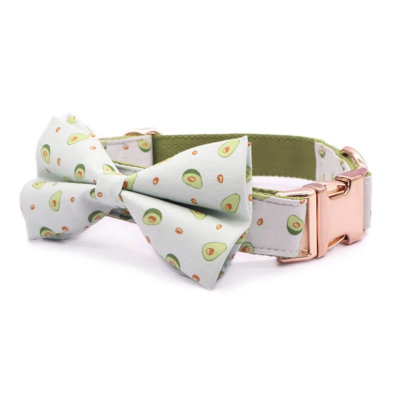 Avocado Bowtie Unbreakable Collar™ & Leash Set