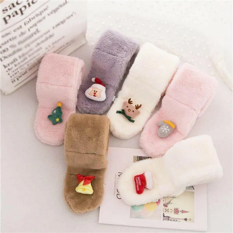 Baby Children Girls Cute Plush Fur Scarf Collar