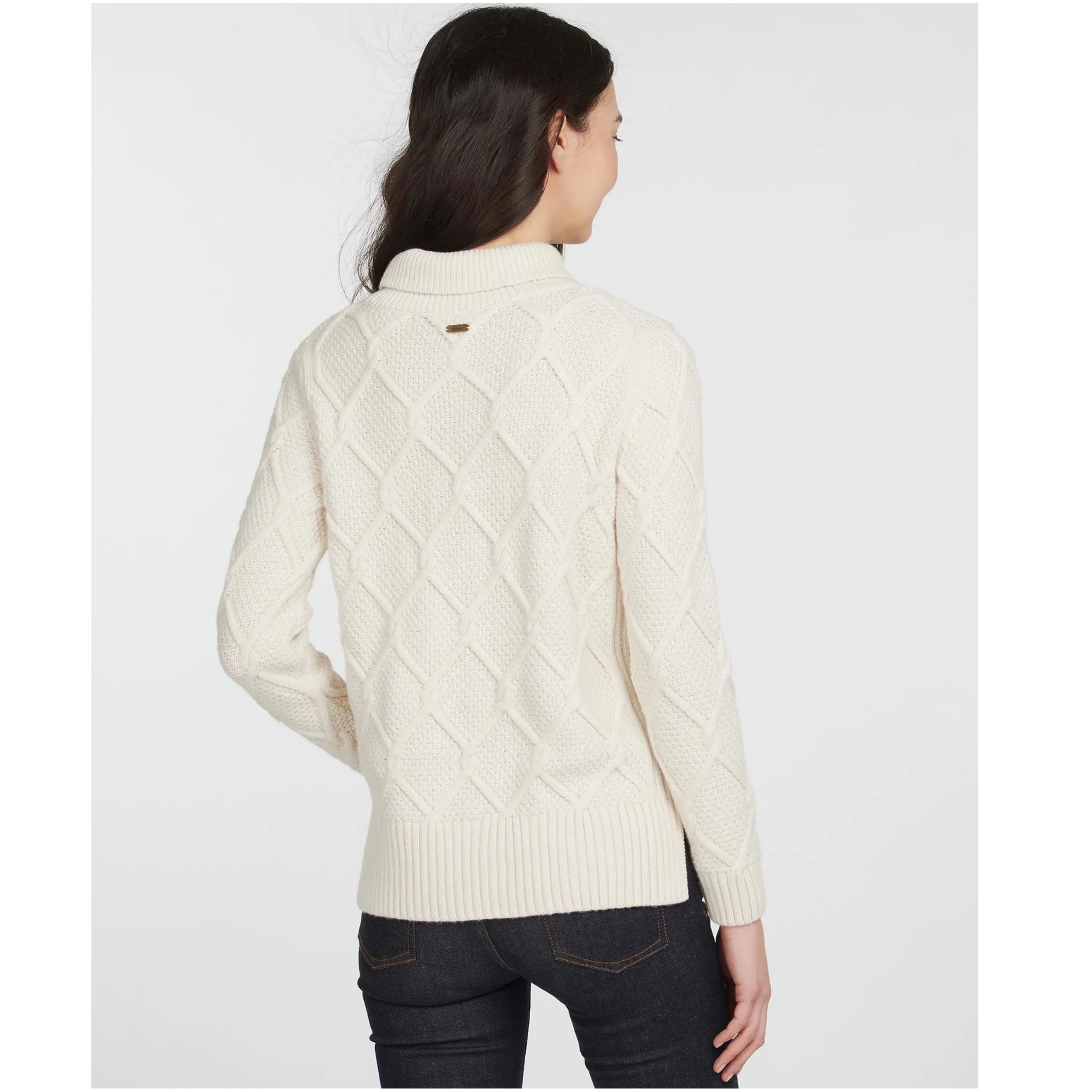 Barbour Burne Roll Neck Cream LKN1170