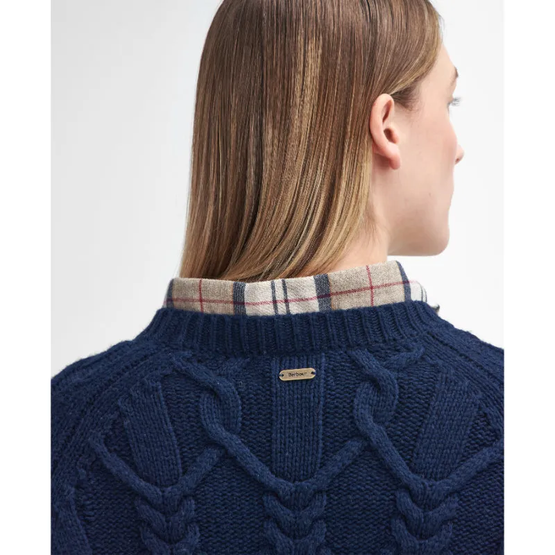 Barbour Elisha Knitted Ladies Jumper - Navy