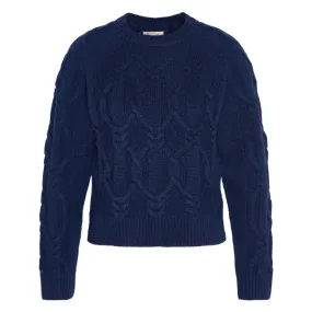 Barbour Elisha Knitted Ladies Jumper - Navy