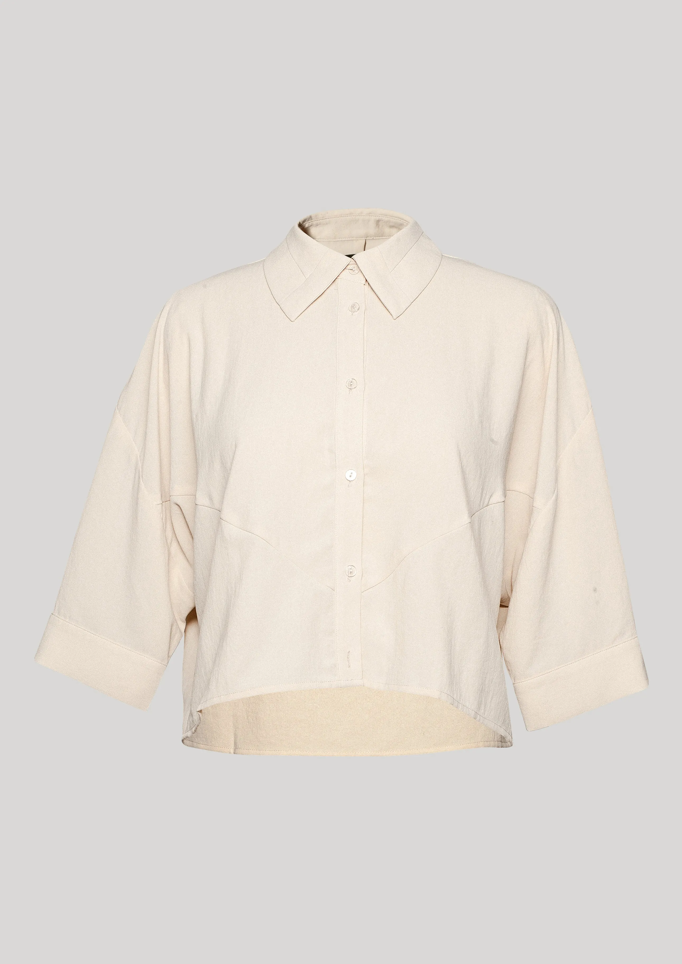 BLOUSE SHORT SLEEVES - creme