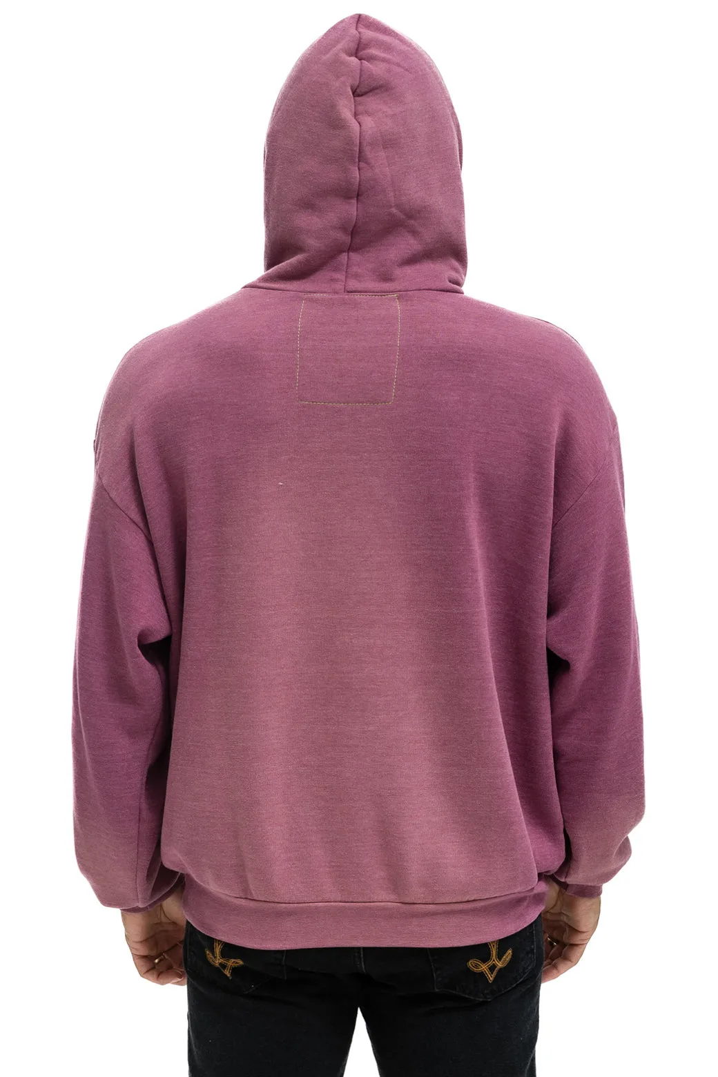 BOLT STITCH 2  RELAXED PULLOVER HOODIE - FADED BERRY