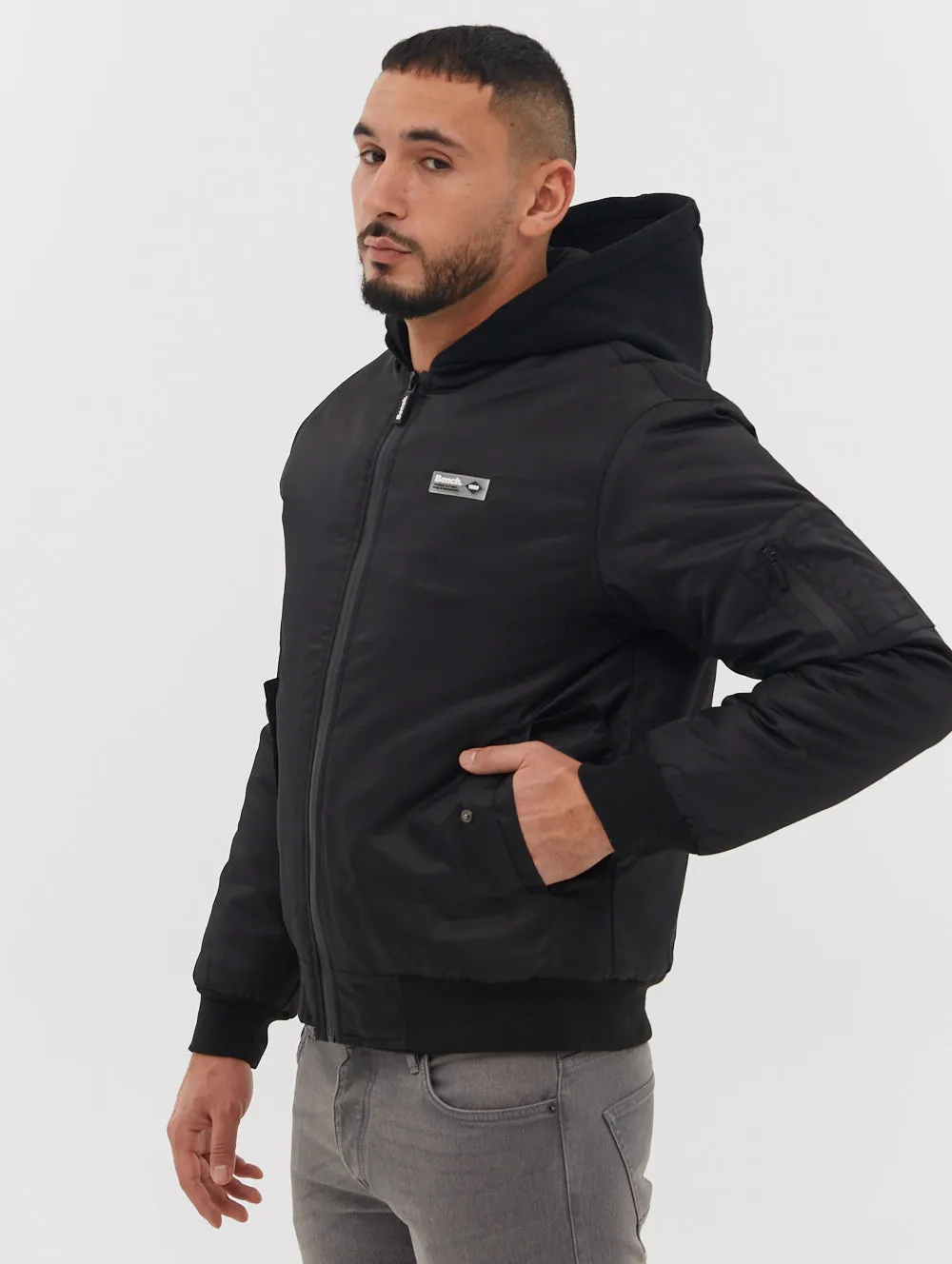 Bomper Fleece Hood Bomber Jacket