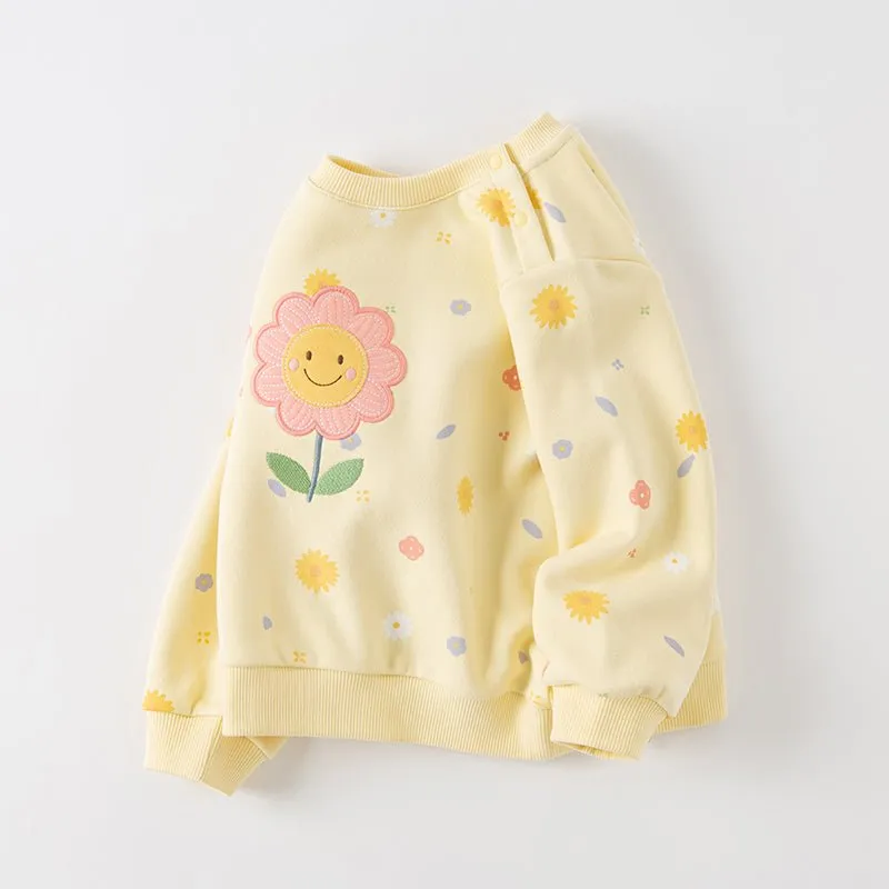 Bright Day Girl Yellow Pullover Sweater