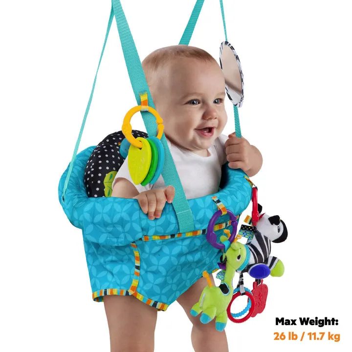 Bright Starts Bounce 'n Spring Deluxe Door Jumper with Take-Along Toys