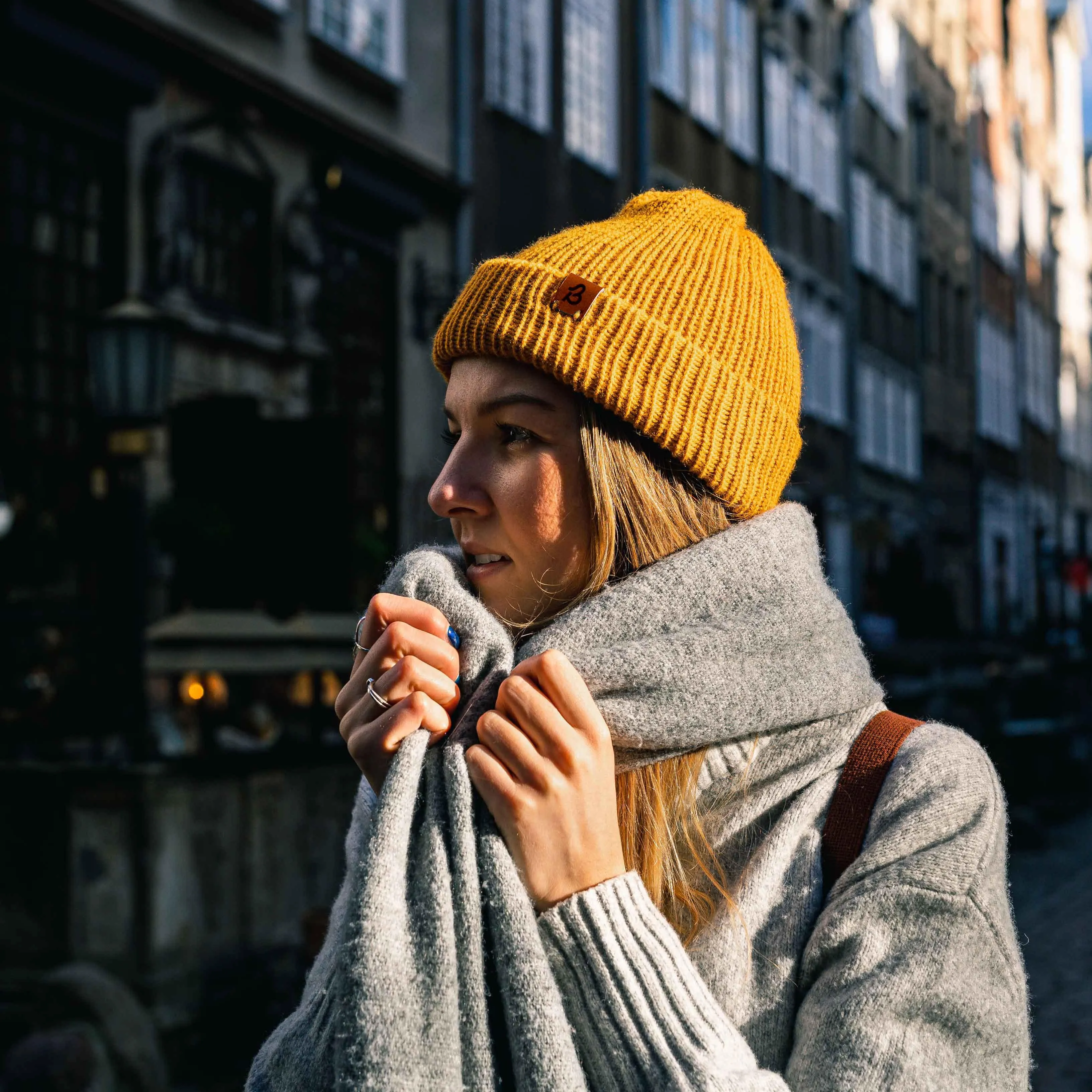 Burnt Mustard Slack Fit Wooly Hat