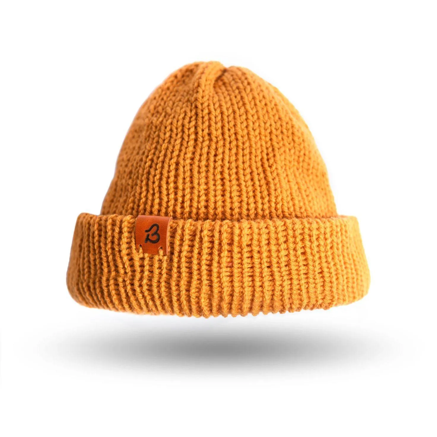 Burnt Mustard Yellow Wooly Beanie Hat