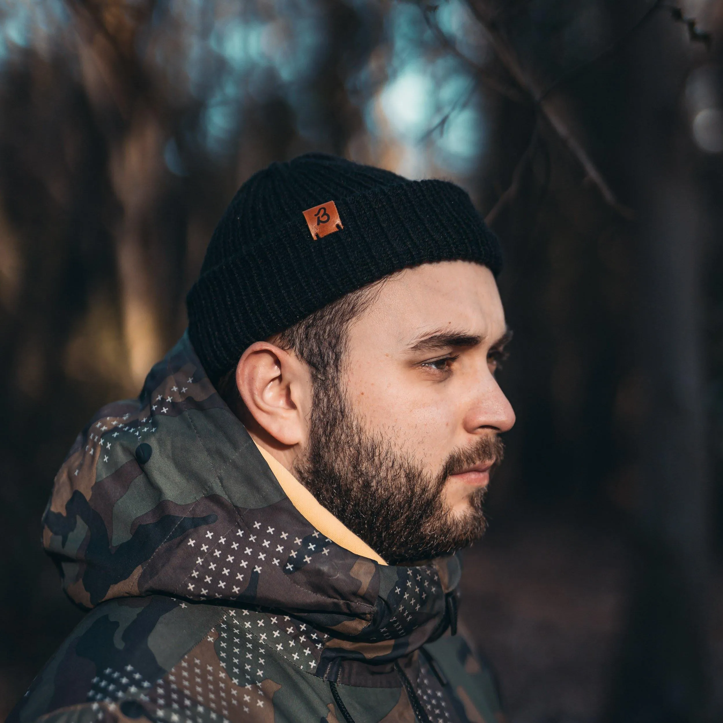 Burnt Mustard Yellow Wooly Beanie Hat