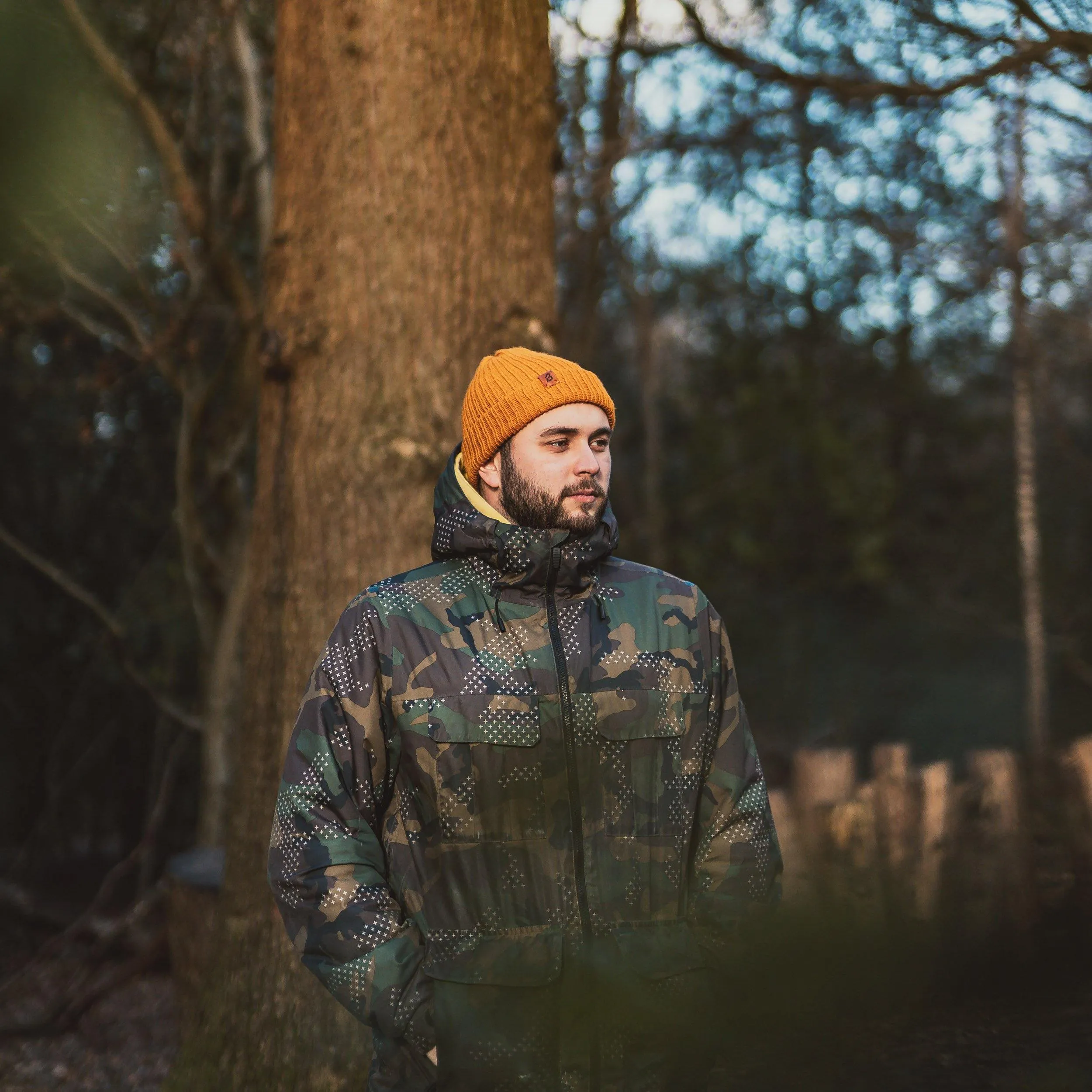 Burnt Mustard Yellow Wooly Beanie Hat