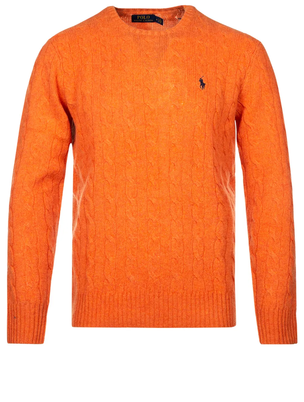 Cable-Knit Jumper Orange