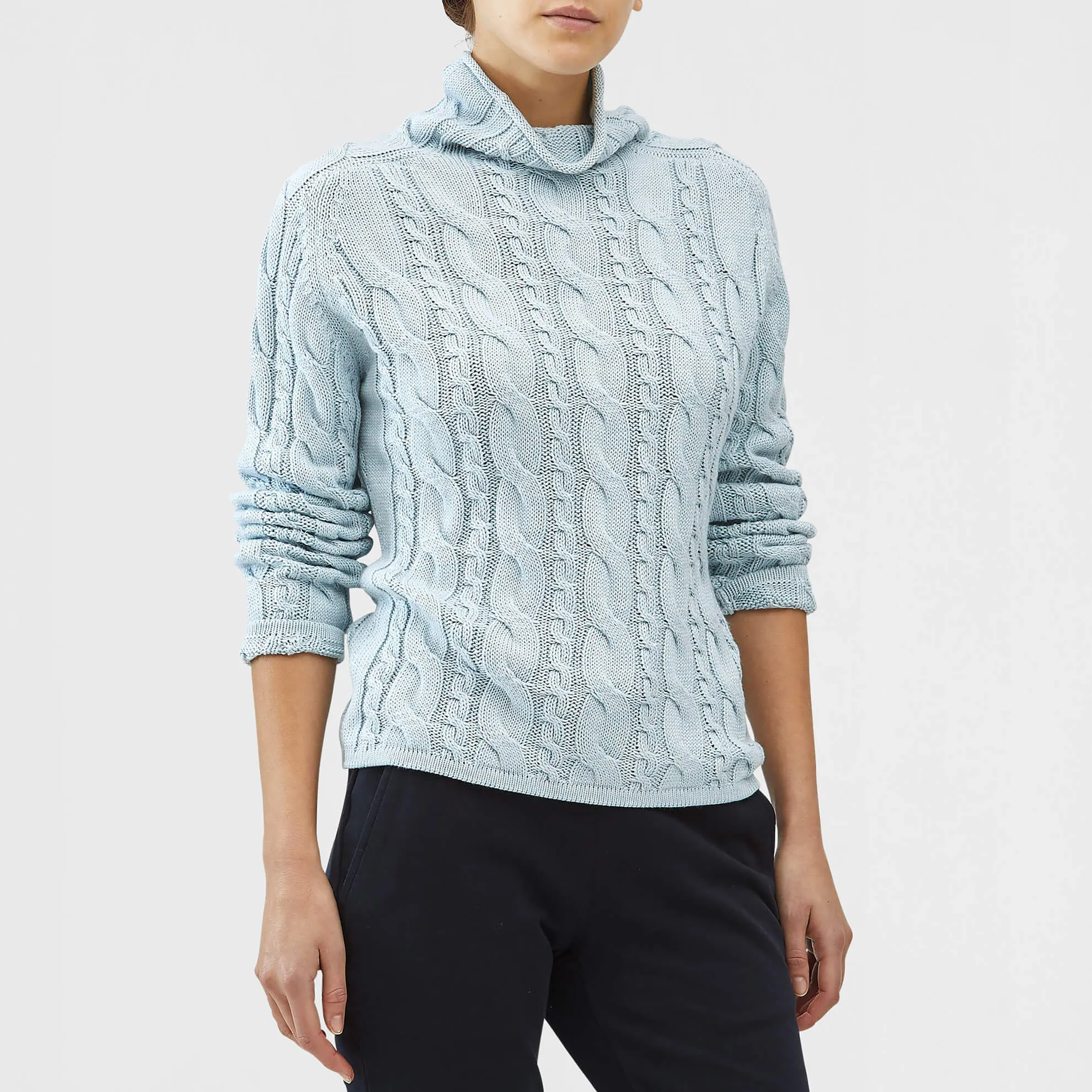 Cable Knit Rollneck Sweater