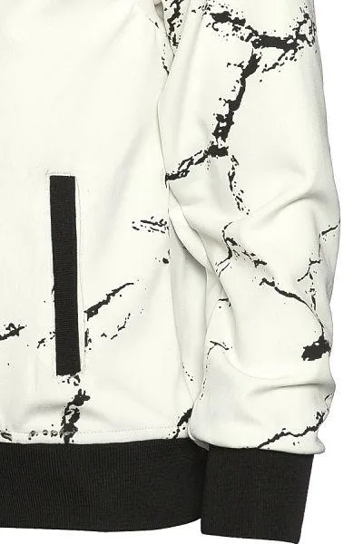 Calcium Carbonate White Bomber Jacket