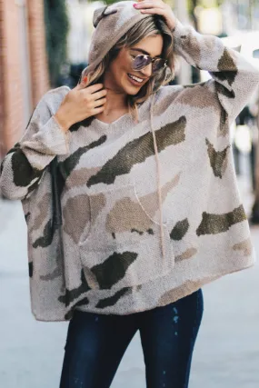 Camo Hooded Pullover