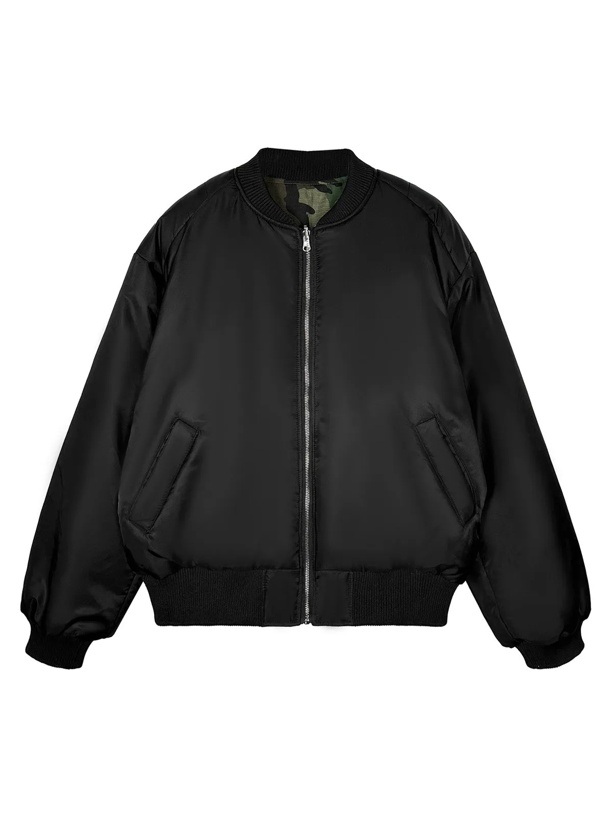 Camouflage Reversible Bomber Jacket