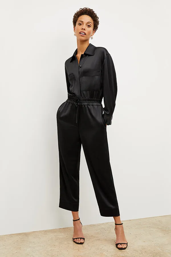 Carr Jumpsuit - Everyday Satin :: Black