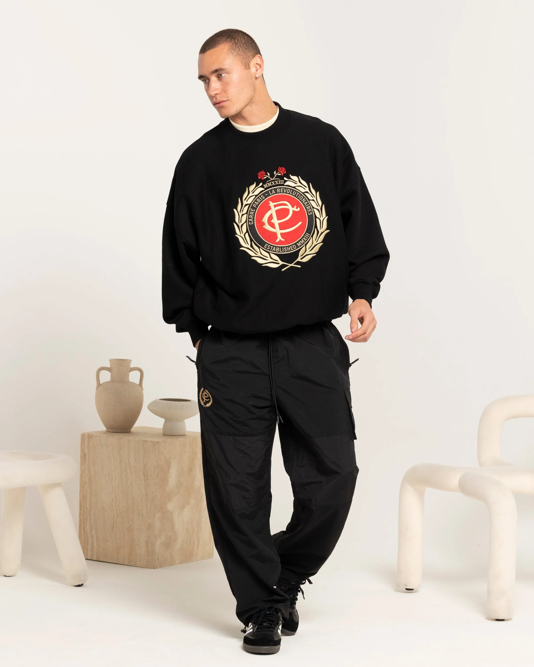 Carre Heritage Oversized Crewneck Black