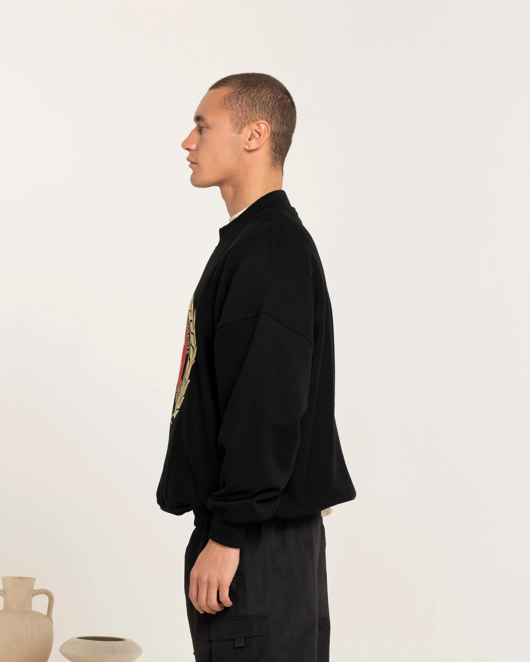 Carre Heritage Oversized Crewneck Black