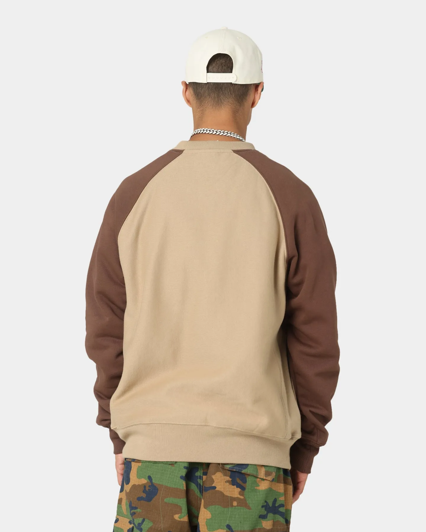 Champion Reverse Weave Raglan Crew Country Walnut