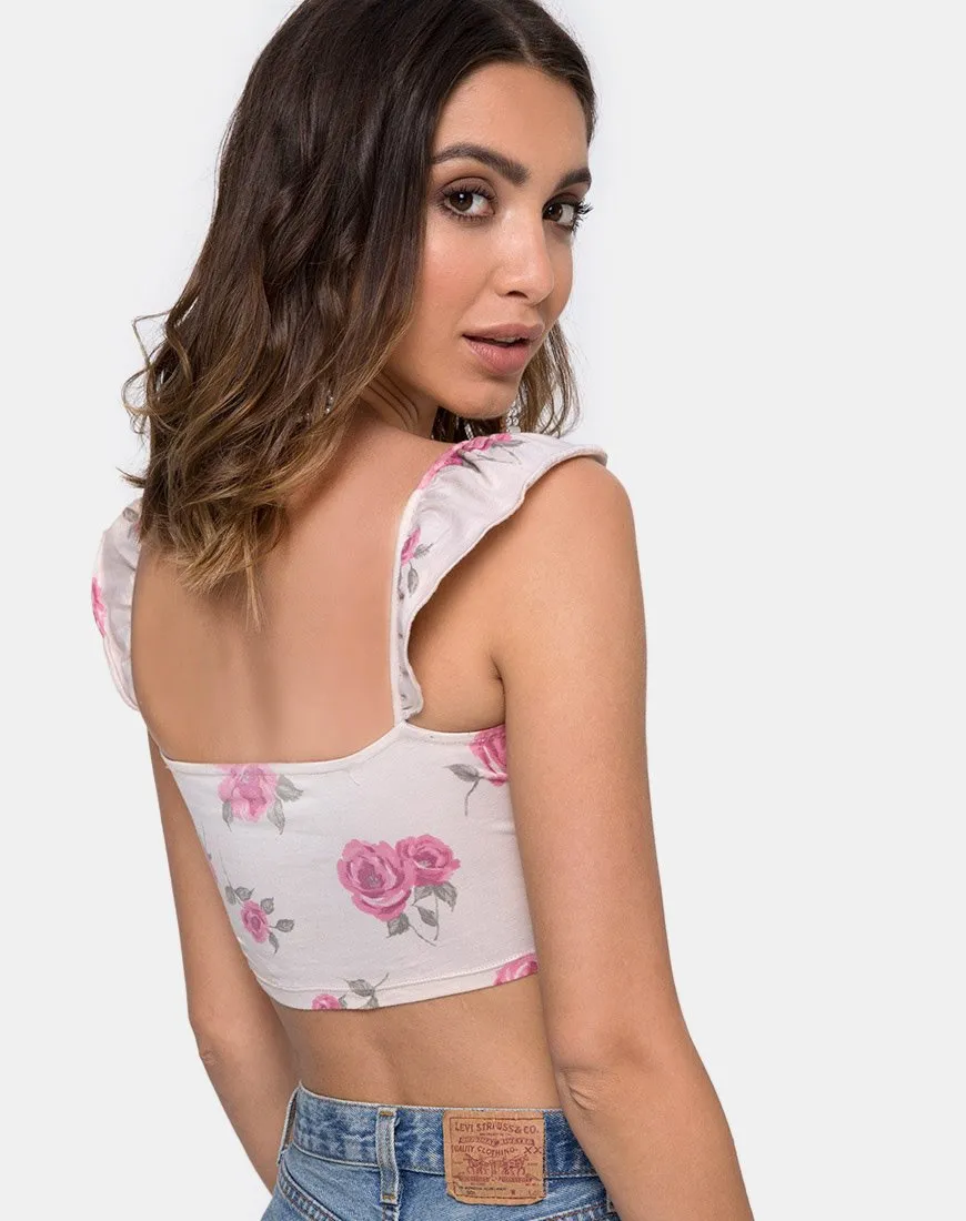 Chapslee Crop Top in Rose Blossom