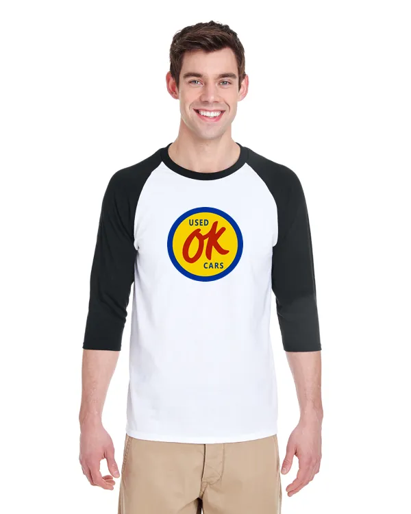 Chevrolet OK Used Cars Raglan Baseball T-Shirt