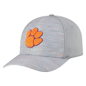 Clemson Tigers TOW Gray "Hyper" Memory Fit Hat Cap