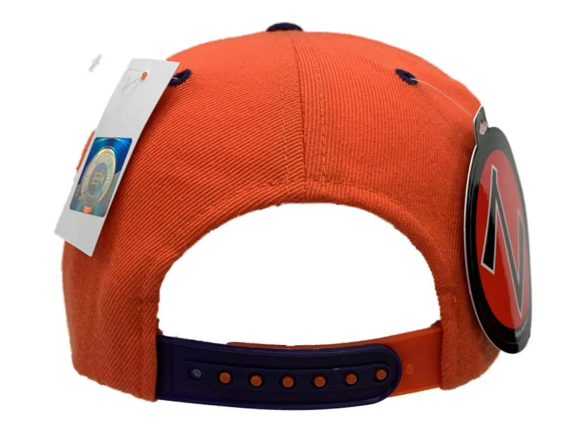 Clemson Tigers Zephyr Orange & Purple Structured Snapback Flat Bill Hat Cap