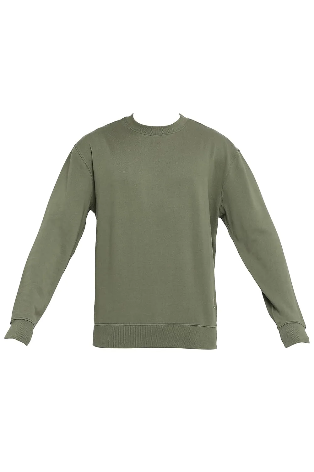 Comfort Fit Cotton Non Brushed Fleece Pullover Sweatshirt