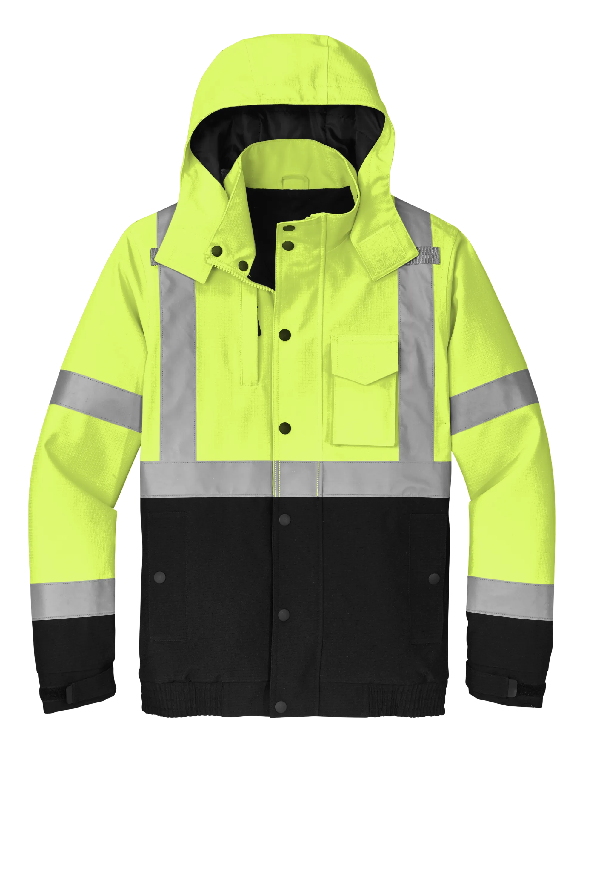 CornerStone® ANSI 107 Class 3 Waterproof Insulated Ripstop Bomber Jacket - Safety Yellow