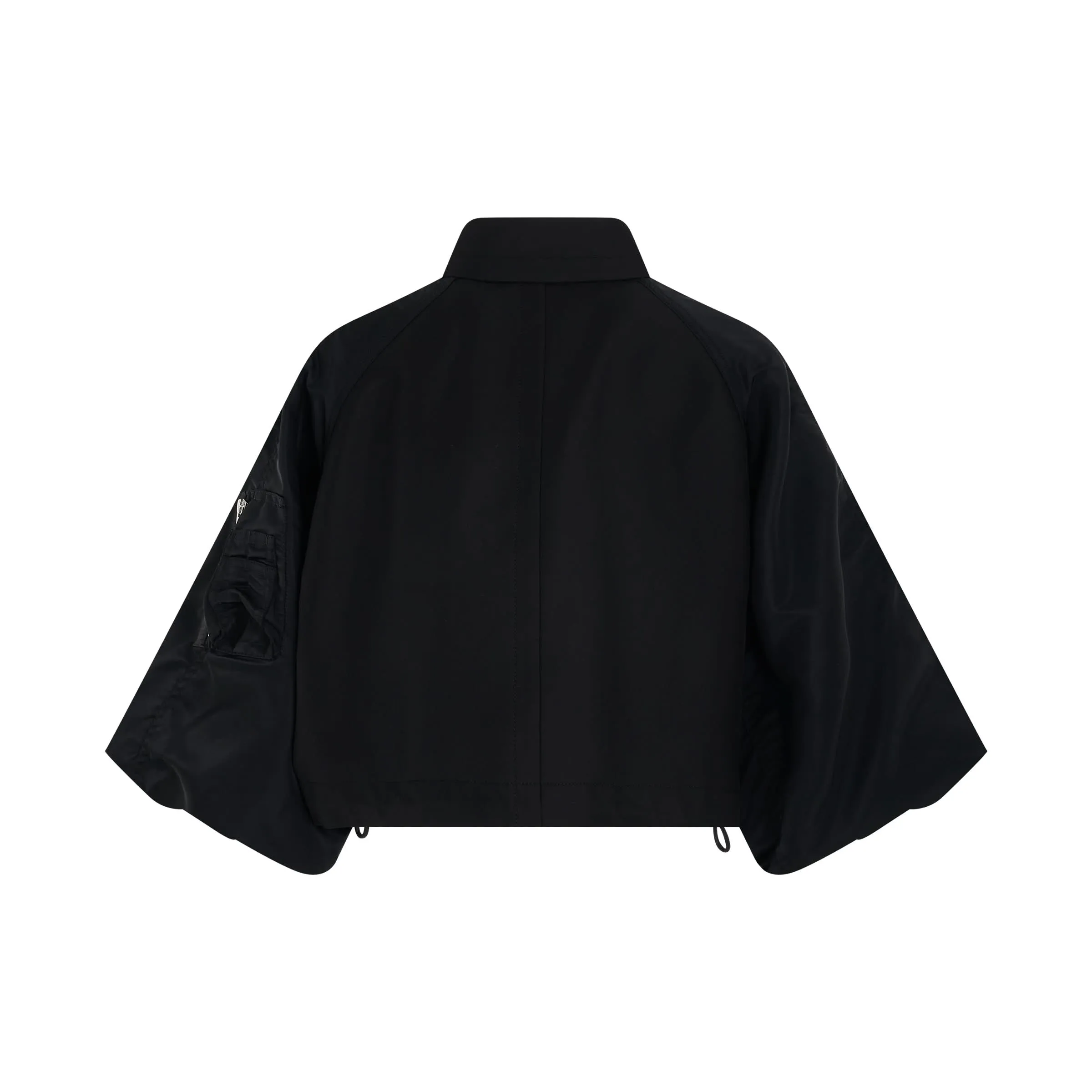 Cotton Gabardine x Nylon Twill Jacket in Black