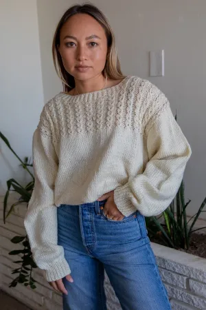 Creme Handknit Pullover