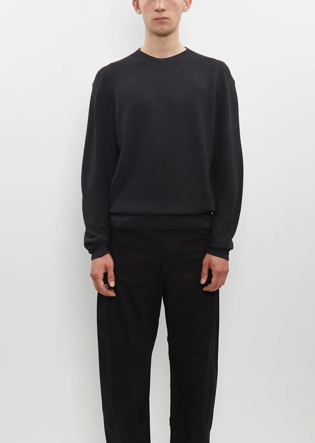 Crew Neck Jumper — Anthracite